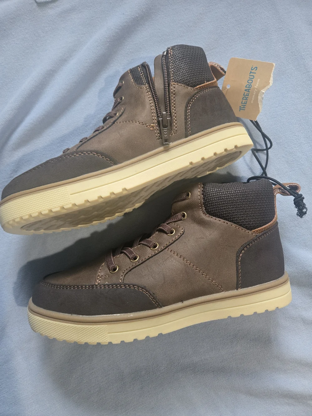 Kids' Brown Lace-Up Outdoor Boots - Comfortable Everyday Wear